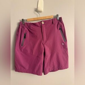 Little Donkey Andy Women’s Outdoor Stretch Shorts – Plum (L)